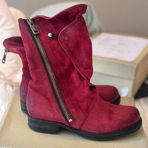 A.S.98 Red Combat & Moto Boots
